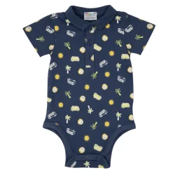 Body manica corta jersey bimbo blu