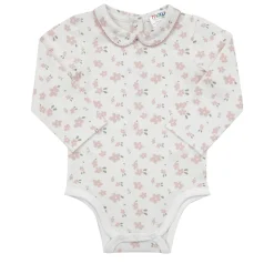 Body manica lunga bimba beige stampato