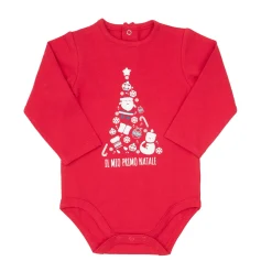 Body manica lunga unisex rosso “christams”