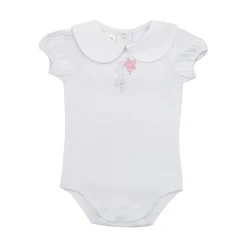 Body mezza manica bimba bianco stampato