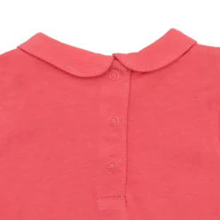 Body mezza manica bimba corallo stampato