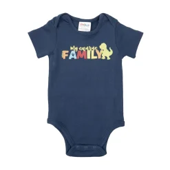 Body mezza manica bimbo blu scuro stampato