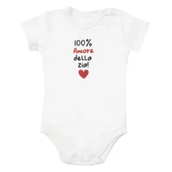 Body mezza manica interlock unisex bianco stampato