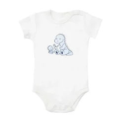 Body mezza manica interlock bimbo bianco