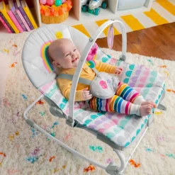 Bright starts rosy rainbow infant to toddler rocker