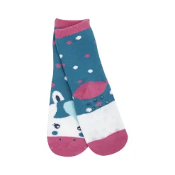 Calze antiscivolo bimba blue/rosa