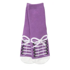 Calze antiscivolo bimba viola “sneaker”
