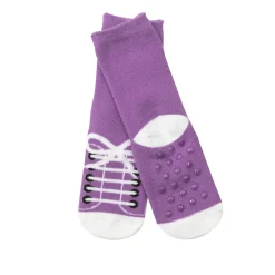 Calze antiscivolo bimba viola “sneaker”