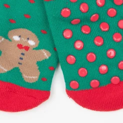 Calze antiscivolo unisex verdi “christmas”