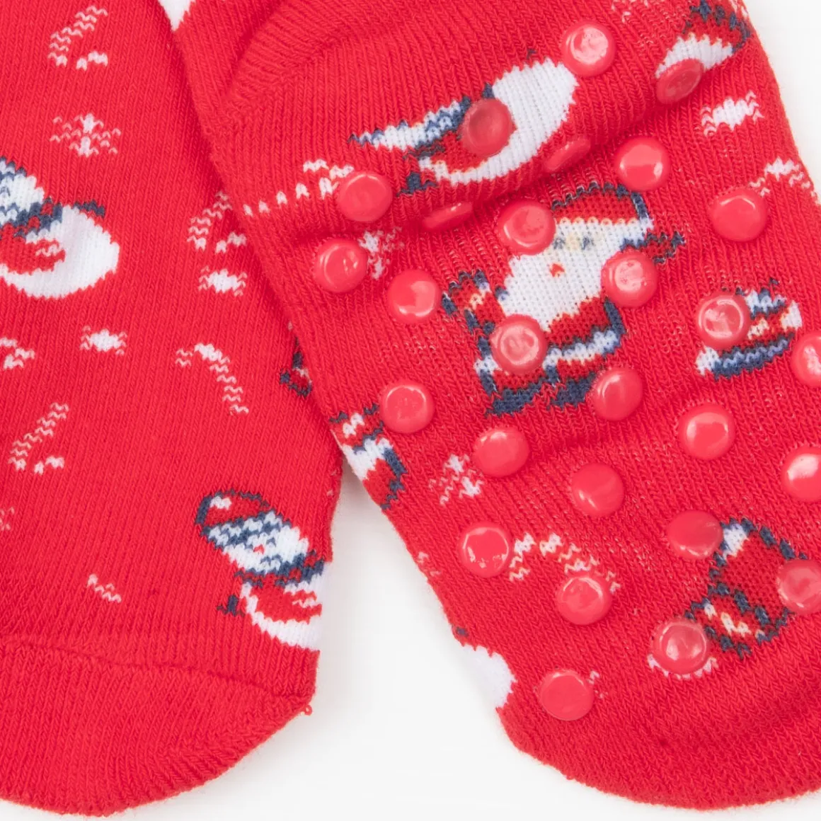 Calze antiscivolo unisex rosse “christmas”