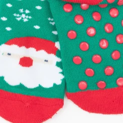 Calze antiscivolo unisex verdi “christmas”