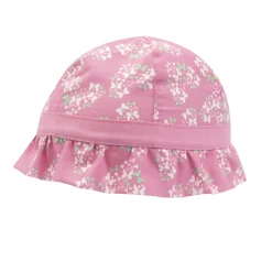 Cappellino bimba rosa con farfalline