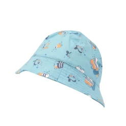 Cappellino da pescatore bimbo azzurro stampato