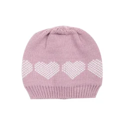 Cappello tricot bimba rosa