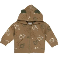 Cardigan con cappuccio e zip all over giungla – chicco