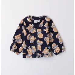 Cardigan felpa orsetti