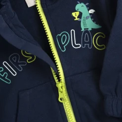 Cardigan fleece blu zip fluo – chicco