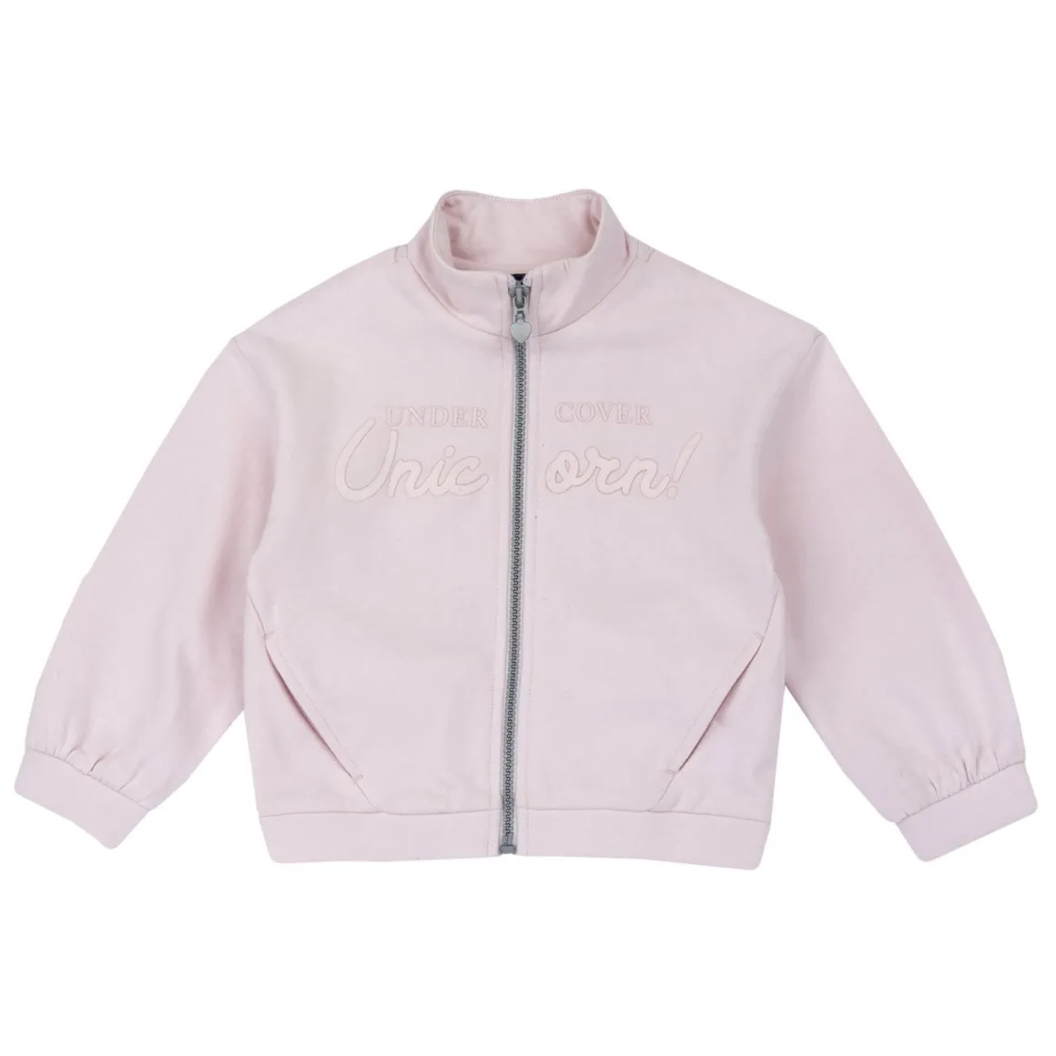 Cardigan fleece rosa stampa tono su tono – chicco