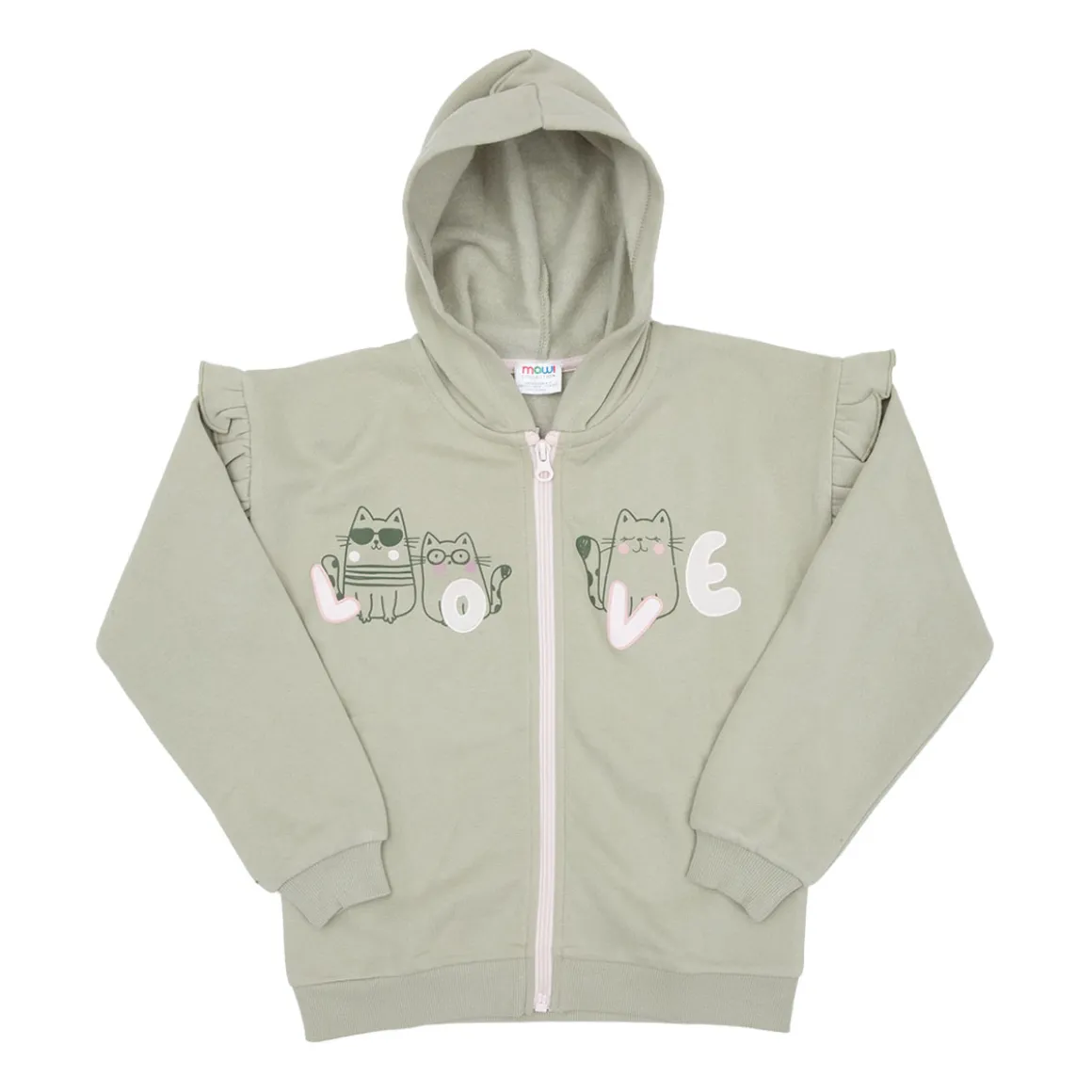 Cardigan verde militare con cappuccio – mawi