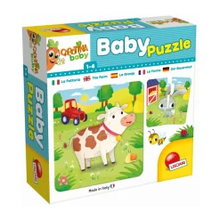 Carotina baby puzzle la fattoria – 6 puzzle per bambini con animali della fattoria in cartone