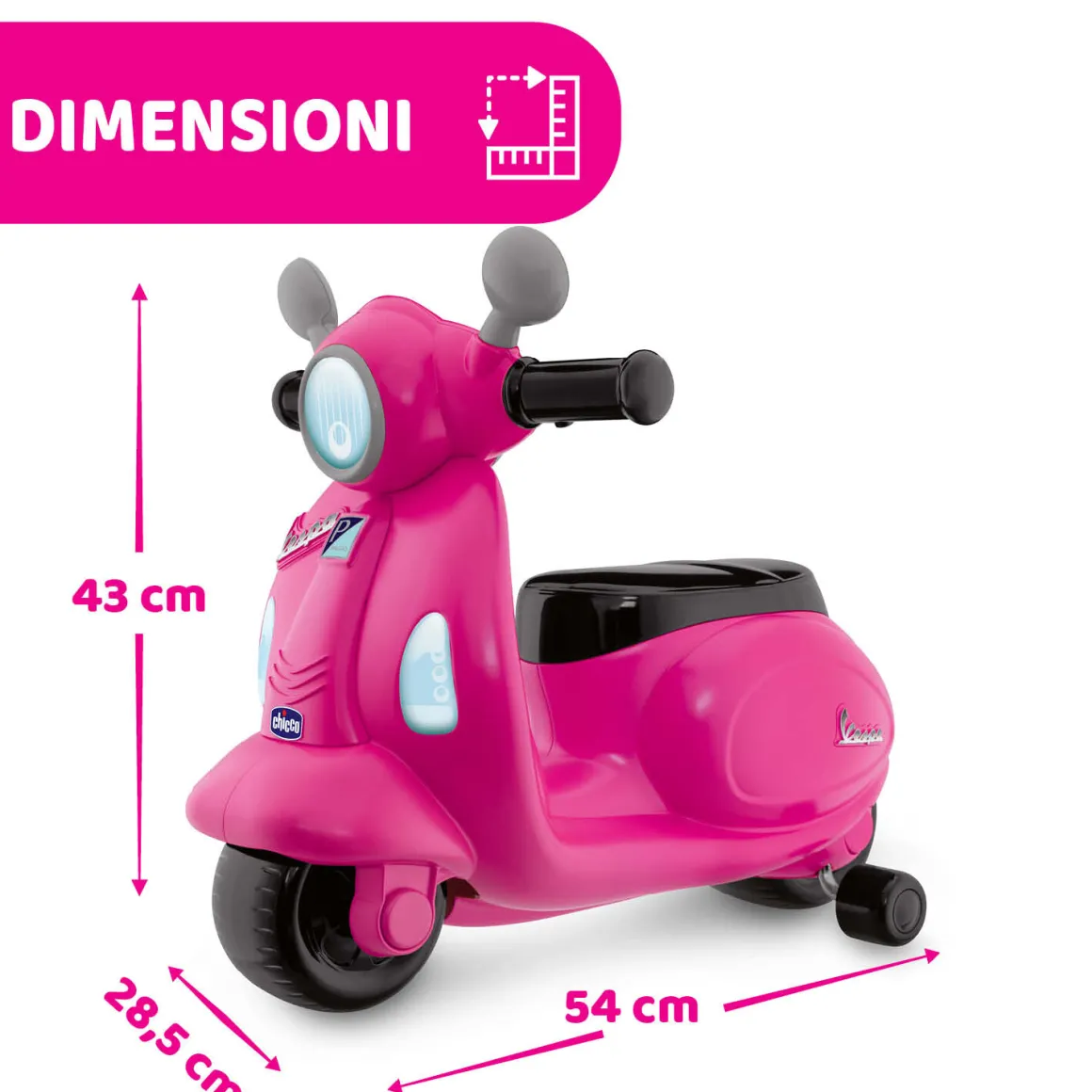 Cavalcabile vespa primavera rosa – avventura rosa su ruote