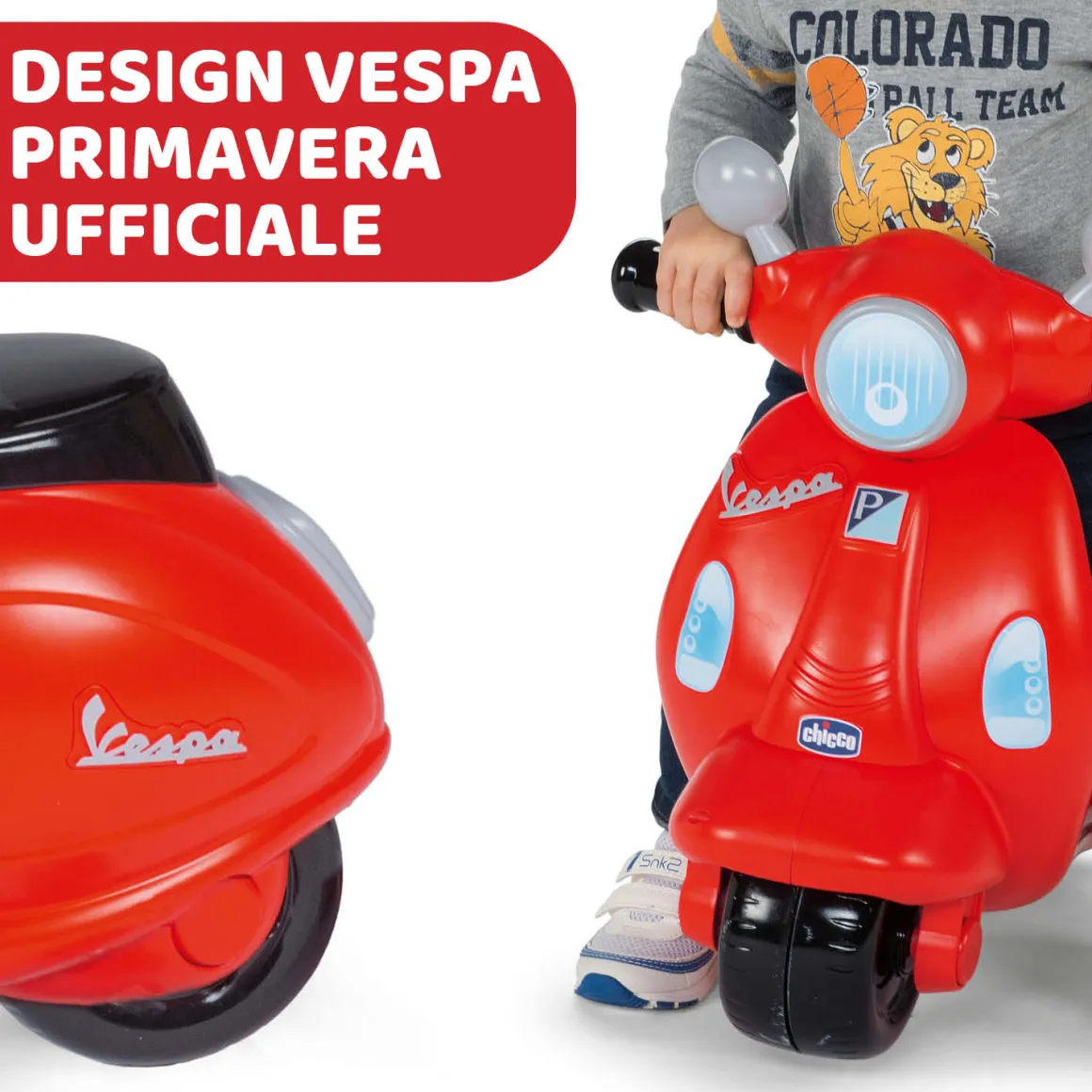 Cavalcabile vespa primavera rossa – divertimento in movimento