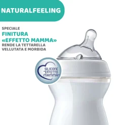 Chicco – biberon naturalfeeling neutro, 2m+, 250 ml, flusso medio