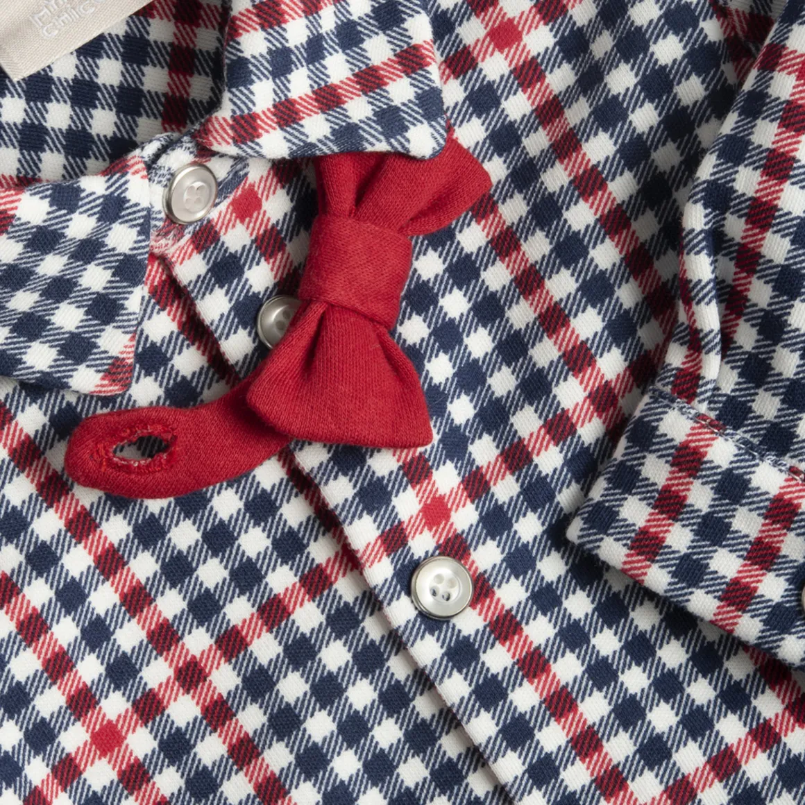 Chicco – completo natale con camicia e pantaloni lunghi