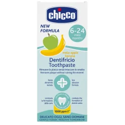 Chicco – dentifricio mela banana 6m+ con fluoro