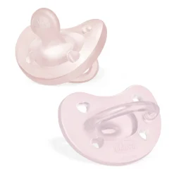 Chicco – physioforma gommotto rosa in silicone 2 pezzi | 2-6 mesi