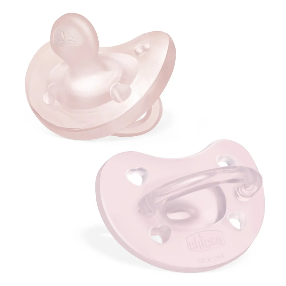 Chicco – physioforma gommotto rosa in silicone 2 pezzi | 2-6 mesi