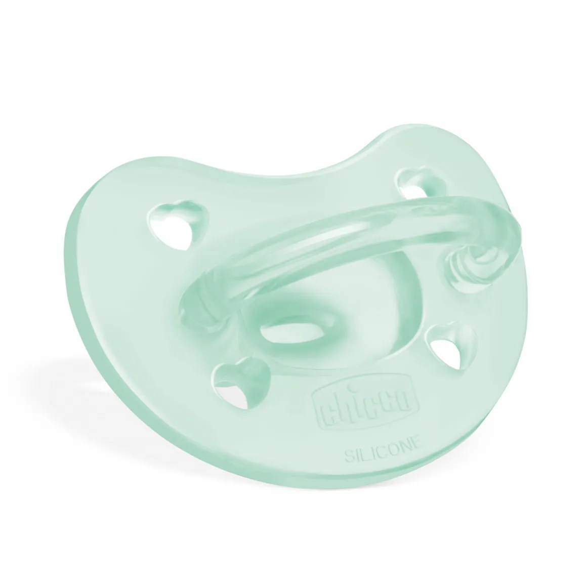 Chicco – physioforma gommotto azzuro/verde in silicone 2 pezzi | 2-6 mesi