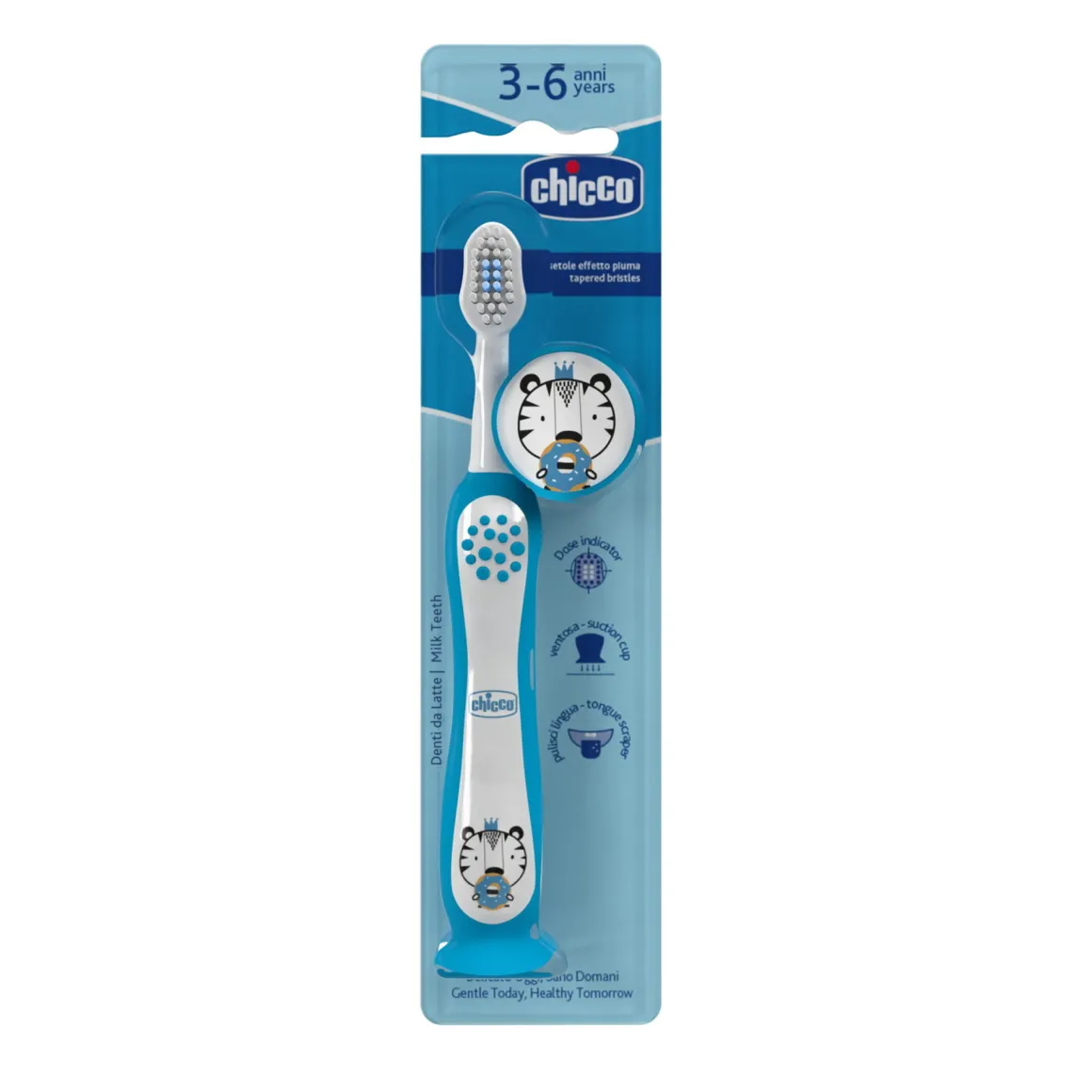 Chicco – spazzolino 3-6 anni azzurro
