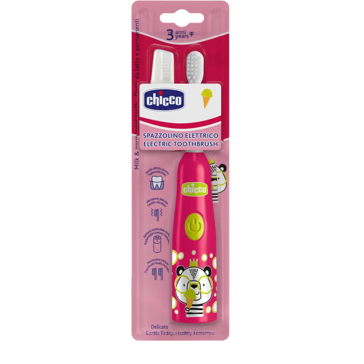 Chicco – spazzolino elettrico panda rosa