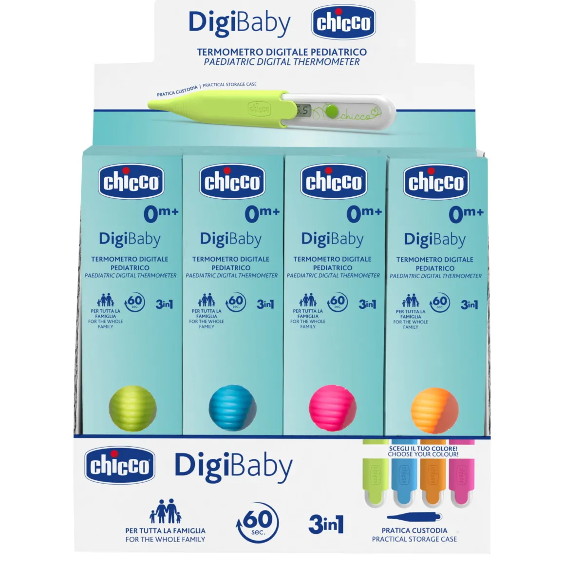 Chicco – termometro digitale digi baby – articolo assortito 4 colori