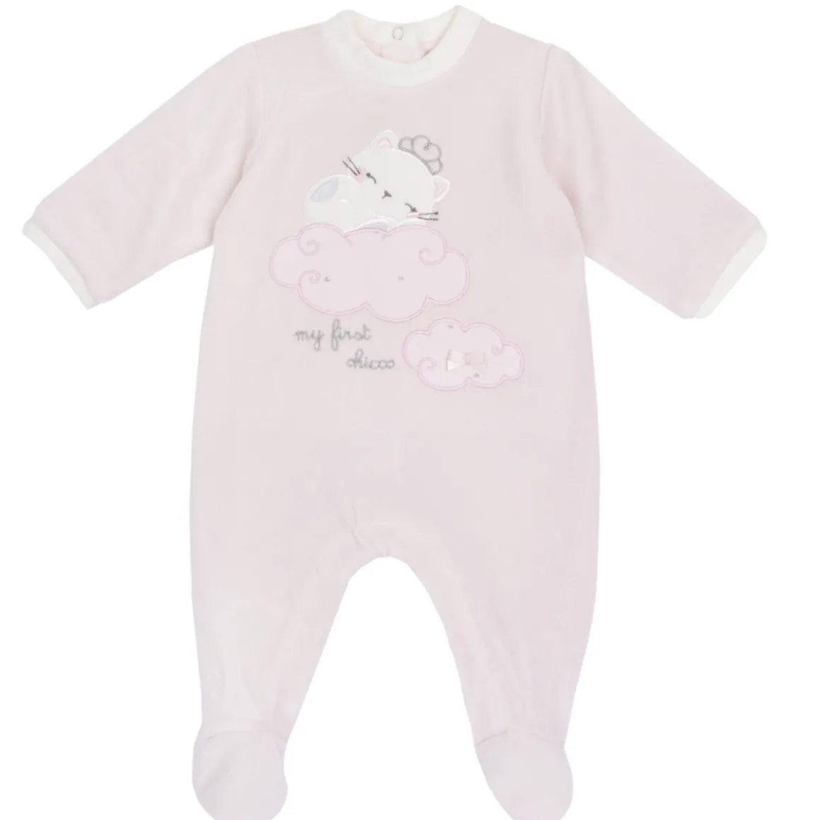 Chicco – tutina con apertura a patello e entrogamba – in ciniglia