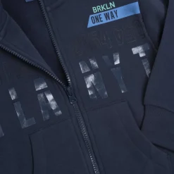 Chicco felpa blu con zip e scritta