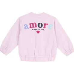 Chicco felpa con zip rosa, fiorellino e scritta magic