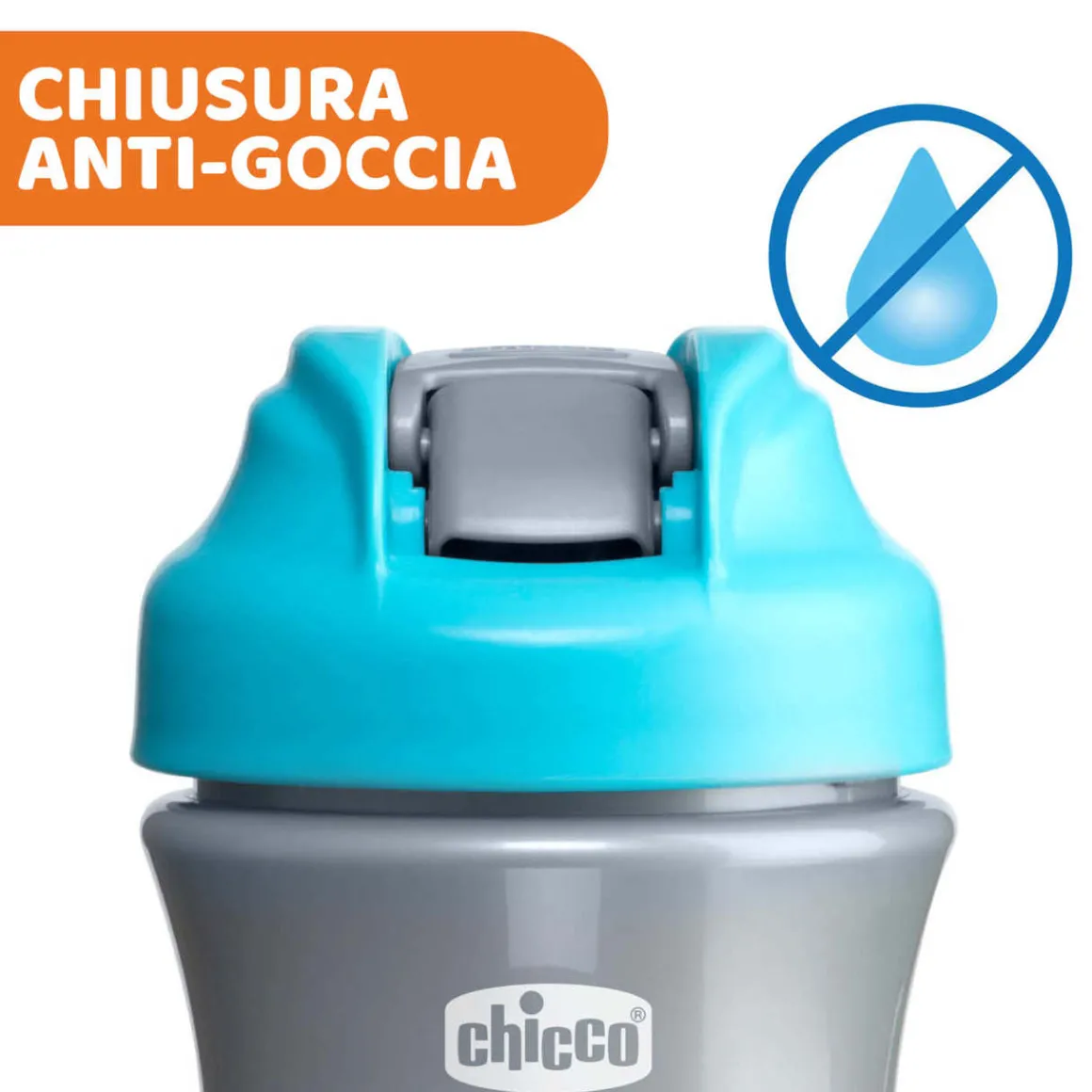 Chicco tazza pop up 2y+ azzurro