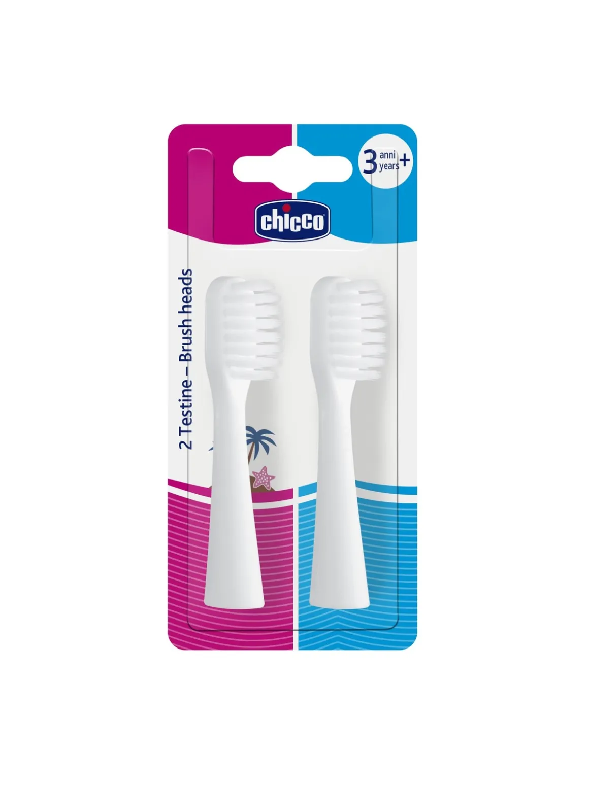 Chicco testine spazzolini elettrici 2 pz