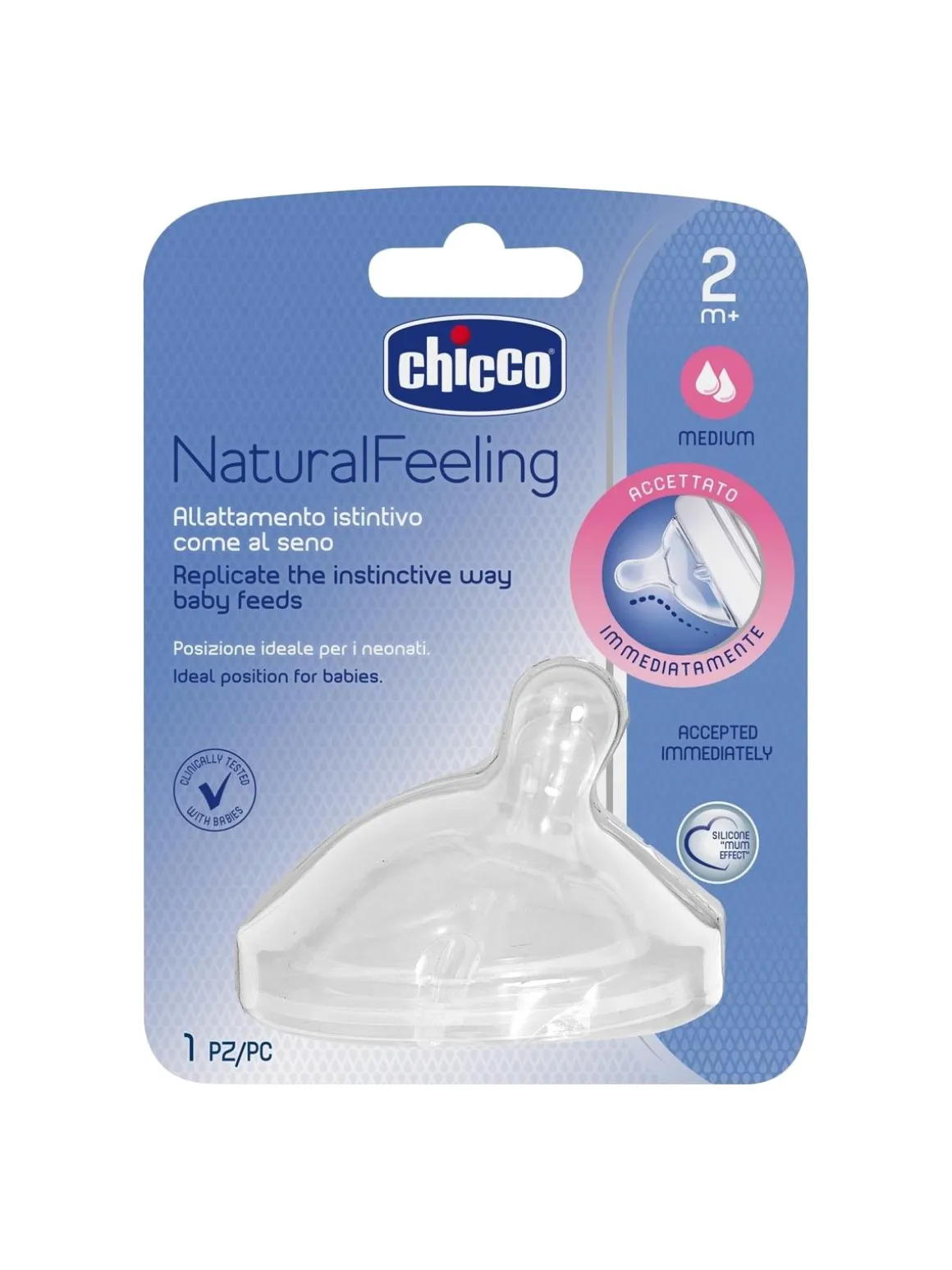 Chicco tettarella naturalfeeling 2m+ (flusso medio)