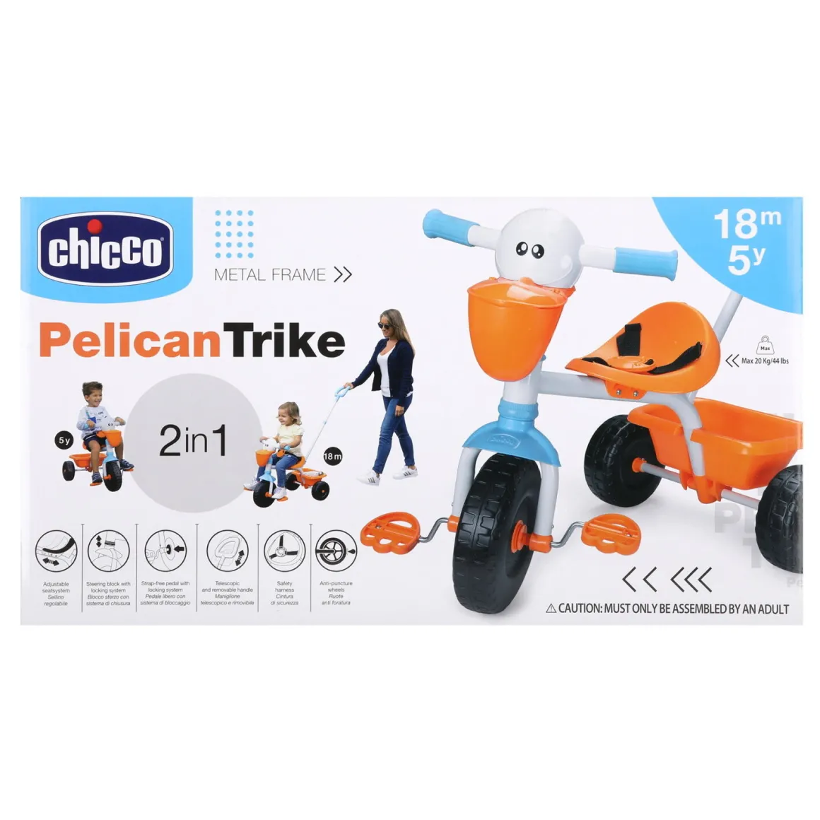Chicco triciclo pellicano – primi giri su tre ruote