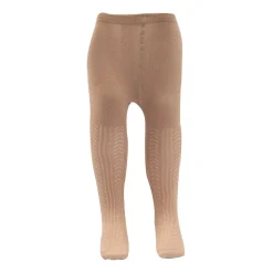 Collant bimba beige lavorate