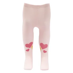Collant bimba rosa chiaro stampato
