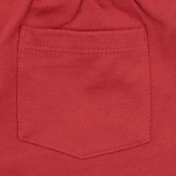 Completo bimbo rosso/beige con stampa