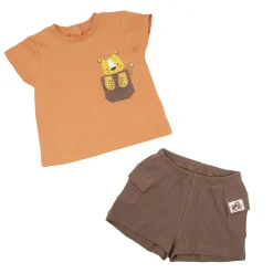 Completo corto neonato 2 pezzi tigrotto