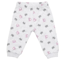 Completo jogging pile bimba lilla/grigio con cappuccio