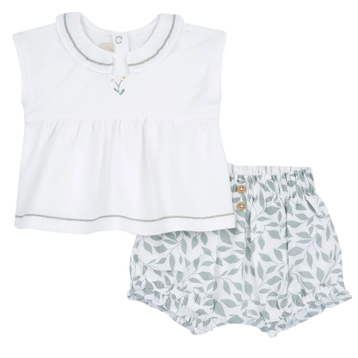 Completo maglietta e pantaloncini, in cotone