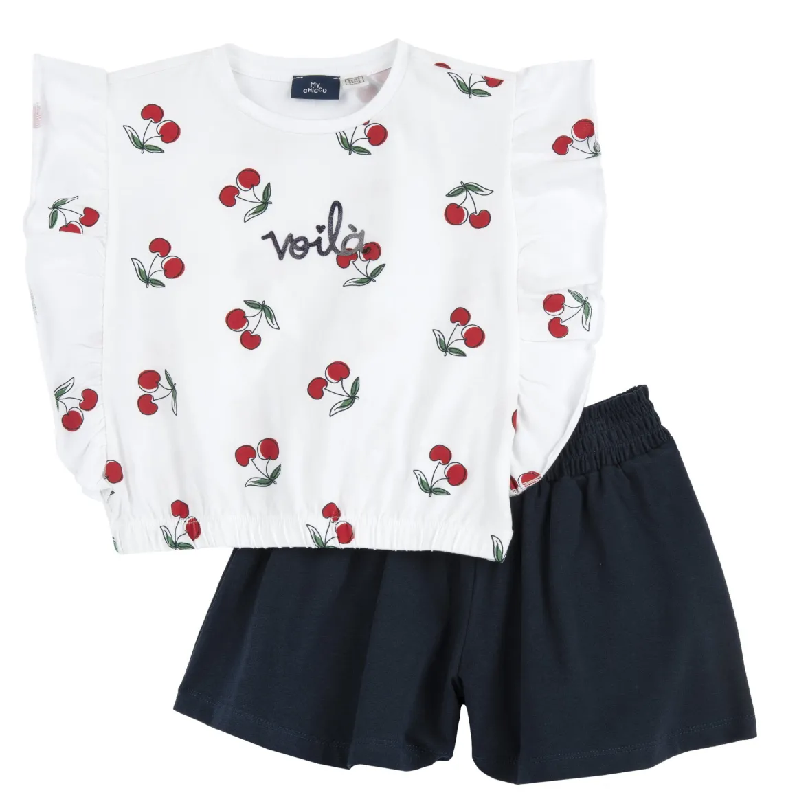 Completo maglietta e pantaloncini, in cotone