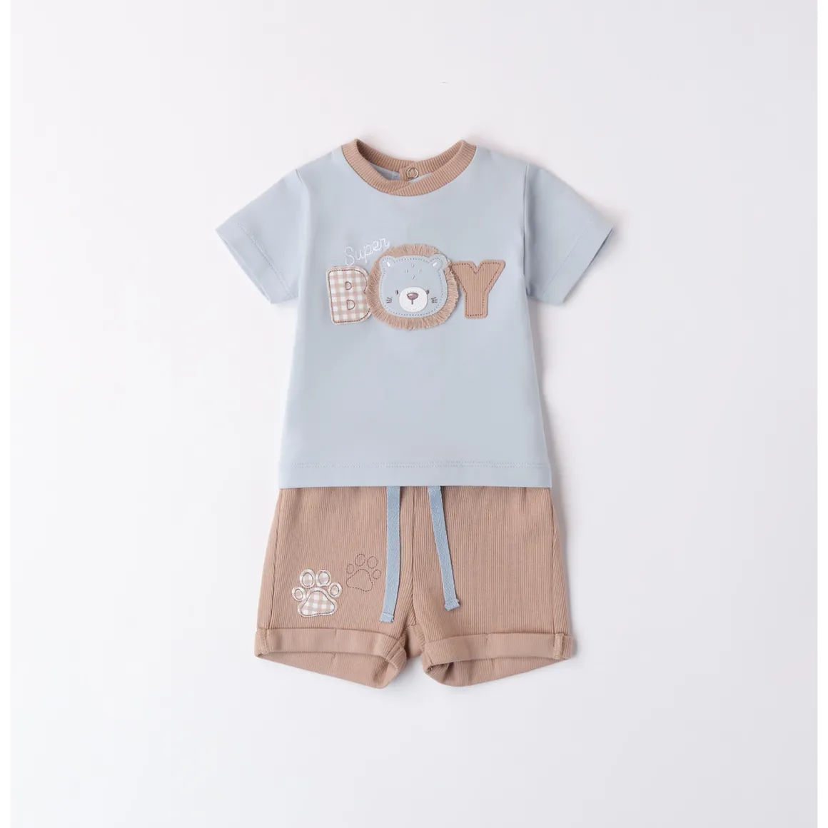 Completo mc t-shirt leone short waffle